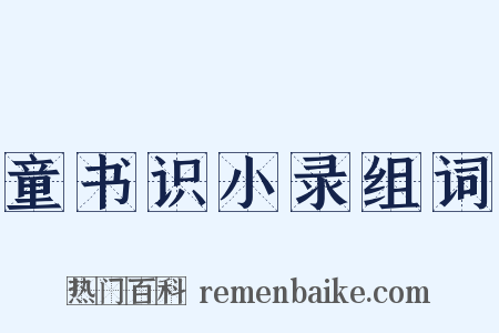 童书识小录组词是什么意思的图片